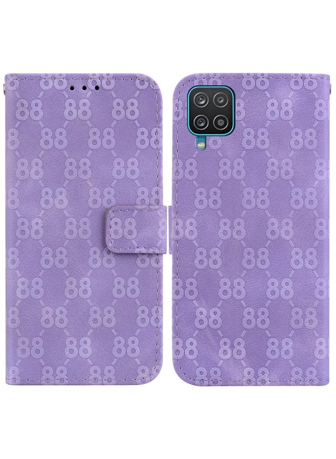 S-TOP Case For Samsung Galaxy F22 4G Double 8-shaped Embossed Leather Phone Case - Image 1