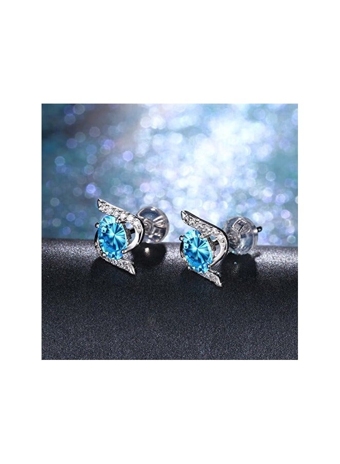 J.Rosée Swarovski Elements Crystal 18K Gold Plated 925 Sterling Silver Diamond Studs Earrings for Women Gift Packing J.Rosée Fashion Jewelry JR667 - Image 3
