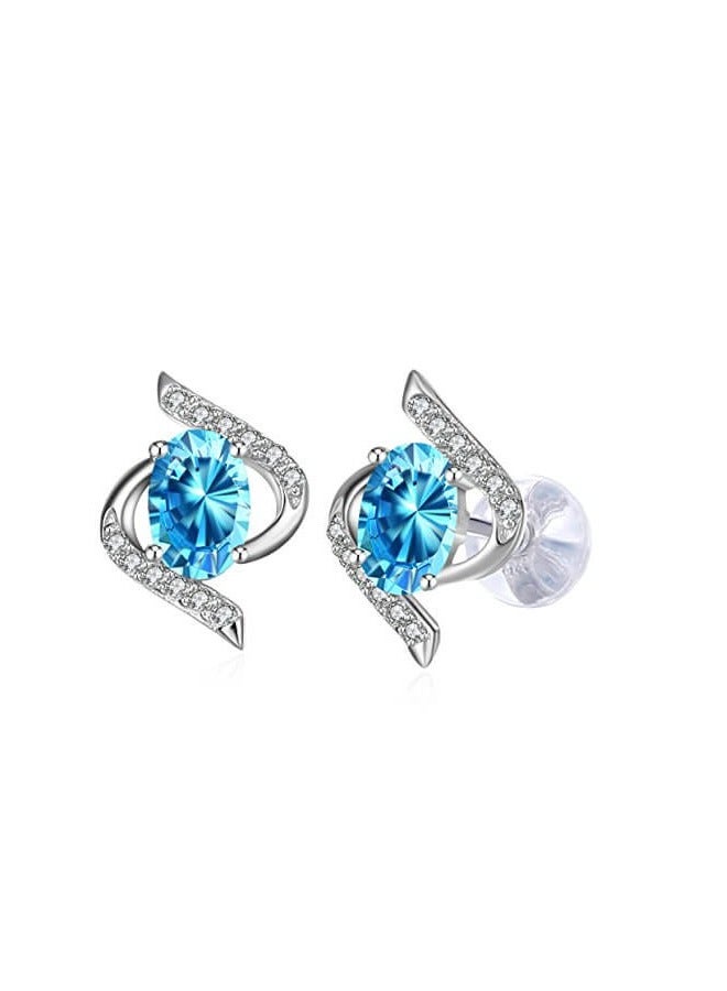 J.Rosée Swarovski Elements Crystal 18K Gold Plated 925 Sterling Silver Diamond Studs Earrings for Women Gift Packing J.Rosée Fashion Jewelry JR667 - Image 1