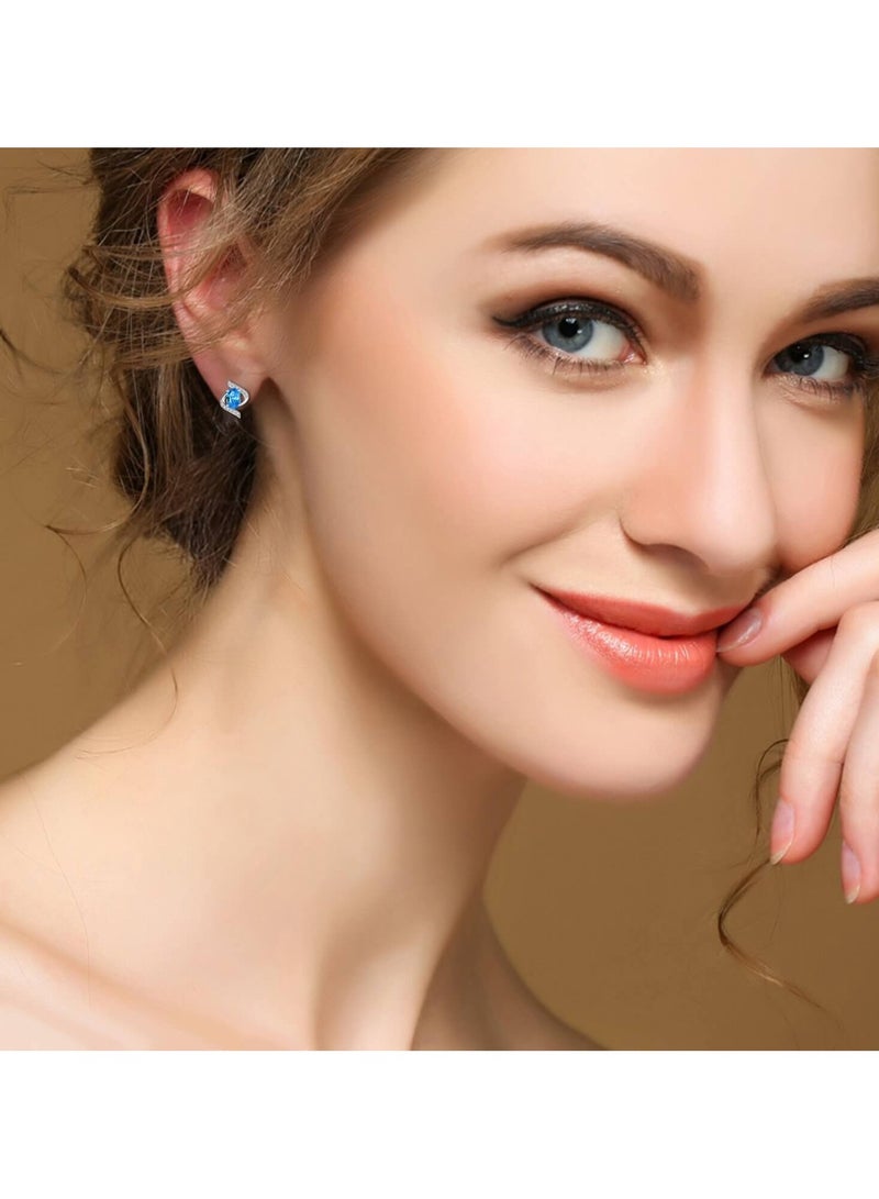 J.Rosée Swarovski Elements Crystal 18K Gold Plated 925 Sterling Silver Diamond Studs Earrings for Women Gift Packing J.Rosée Fashion Jewelry JR667 - Image 5