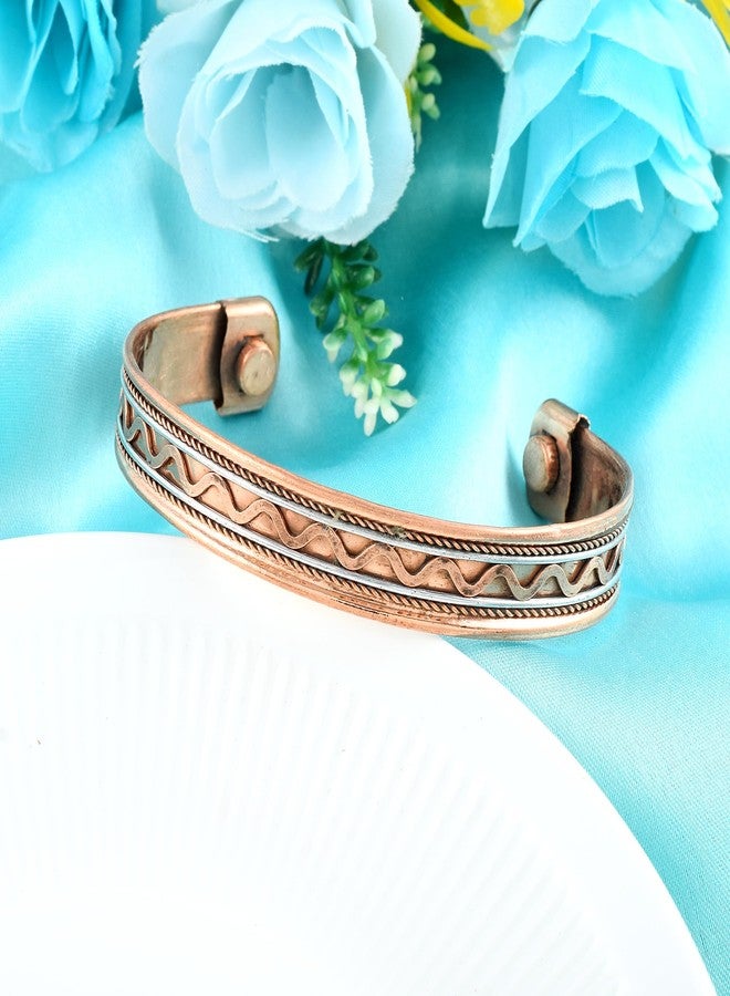 morir Copper Base Alloy Magnets End Kada/Bracelet For Good Health and Reliving Arthritis/Rheumatic Symptoms For Unisex - Image 4