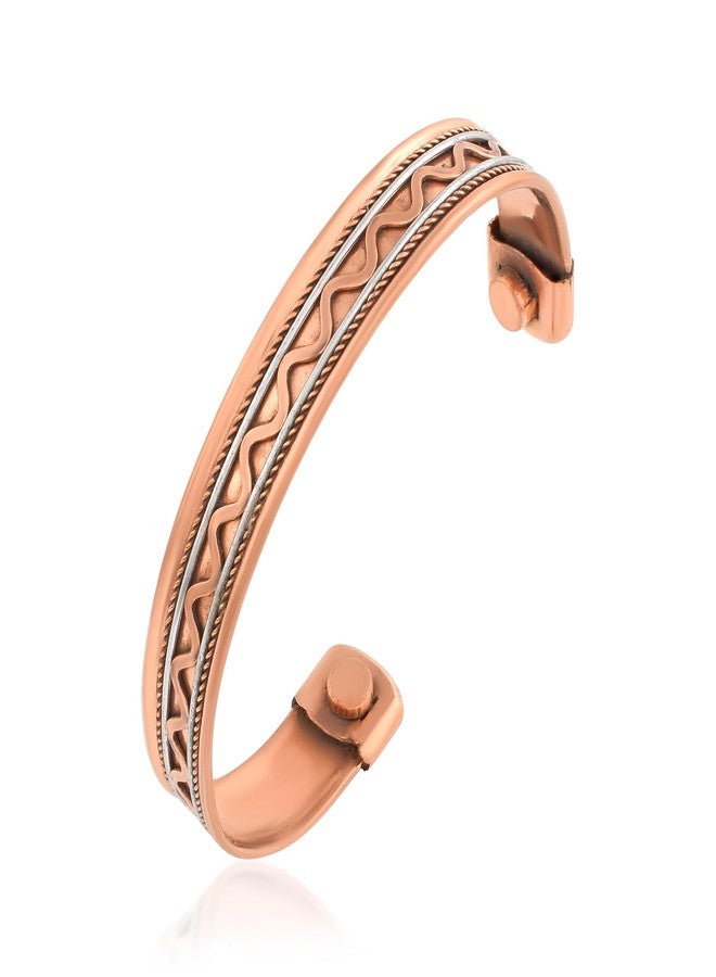 morir Copper Base Alloy Magnets End Kada/Bracelet For Good Health and Reliving Arthritis/Rheumatic Symptoms For Unisex - Image 1