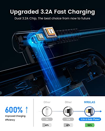 MRGLAS Car CarPlay USB C Cable 3.2A, USB to USB C Cable [2-Pack,6.6FT], for iPhone 17 Charger, Type C Charger Fast Charging for iPhone 17/16 Pro Max, Samsung Galaxy S25 Ultra S24 S23 S22 S21, Note 20 - Image 2