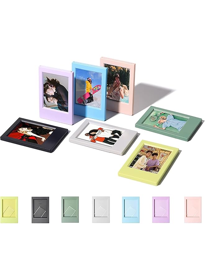 The Bros 7pcs Creative Photo Frame, Mini Photo Frame Table, Instax Mini Photo Frame, Vertical Polaroid Photo Frame, Suitable For Polaroid And Instax Mini Evo/12/11/9/8/7, Film Photo Frame Set - Image 1