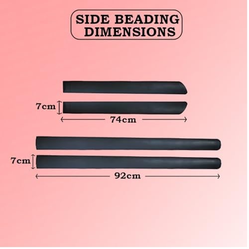 AUTOXYGEN Car Side Door Beading & Rain Wind Unbreakable Door Visor Combo Accessories For San Tro Xing (Black, Set of 8 Pcs) - Image 4