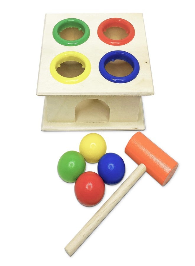 Kafron Wooden Hammer Ball Toy for Toddlers - Pounding Bench Game with Mallet, Montessori Fine Motor Skill Toy for Kids Age 2+, Educational Wooden Toy for Boys & Girls, Preschool Learning Set - Image 3