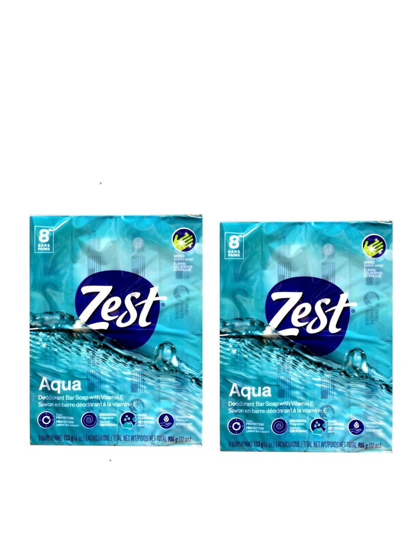 Zest Aqua Bar Soap - 4 Ounce, 8 bars/pack - Pack of 2 - pzsku/ZFB0E2C1229889D7CCA68Z/45/1741161001/170720e1-4256-4a00-9f81-ffc5bbdfeb3b