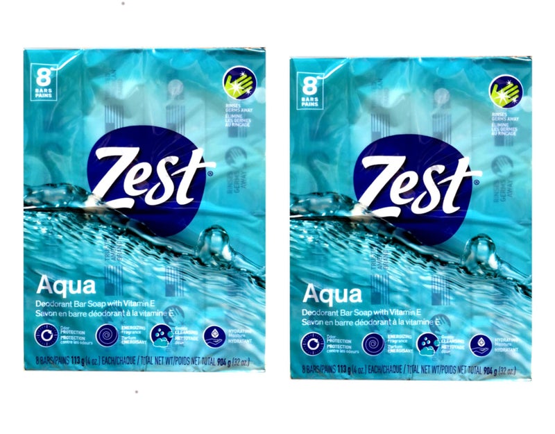 Zest Aqua Bar Soap 4 Ounce Bars, 16-Count - Image 1