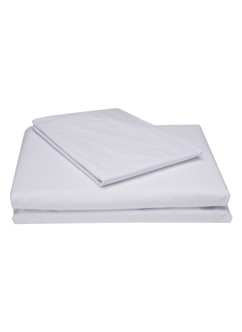 Home-Tex Design 3-Pieces Hometex Design King Size Duvet Cover Set - Optical White - KING (Duvet Cover 240x200 cm + 2 Pillow Cover 50x75 cm)  - Image 2