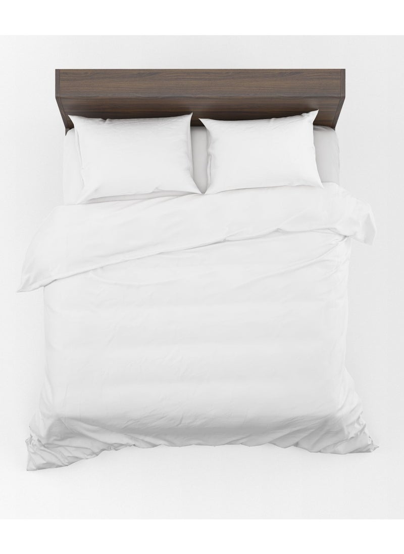 Home-Tex Design 3-Pieces Hometex Design King Size Duvet Cover Set - Optical White - KING (Duvet Cover 240x200 cm + 2 Pillow Cover 50x75 cm)  - Image 5