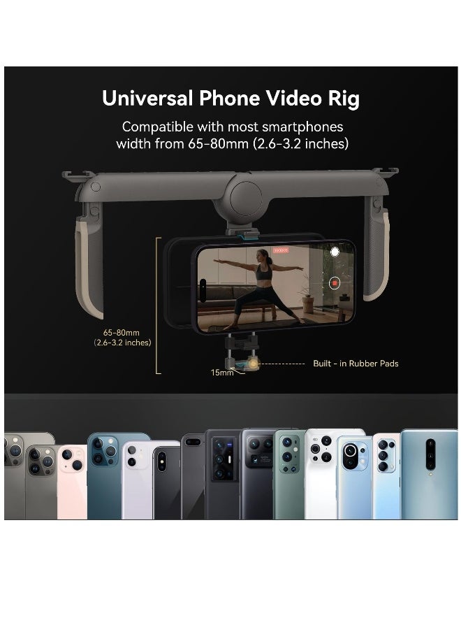 Generic P20 Foldable Universal Phone Cage, Smartphone Video Rig Filmmaking Vlogging Case Stabilizer for Videomaker Video-grapher for iPhone 15 14 13 for Samsung and Other Android Phones, 4047  - Image 5