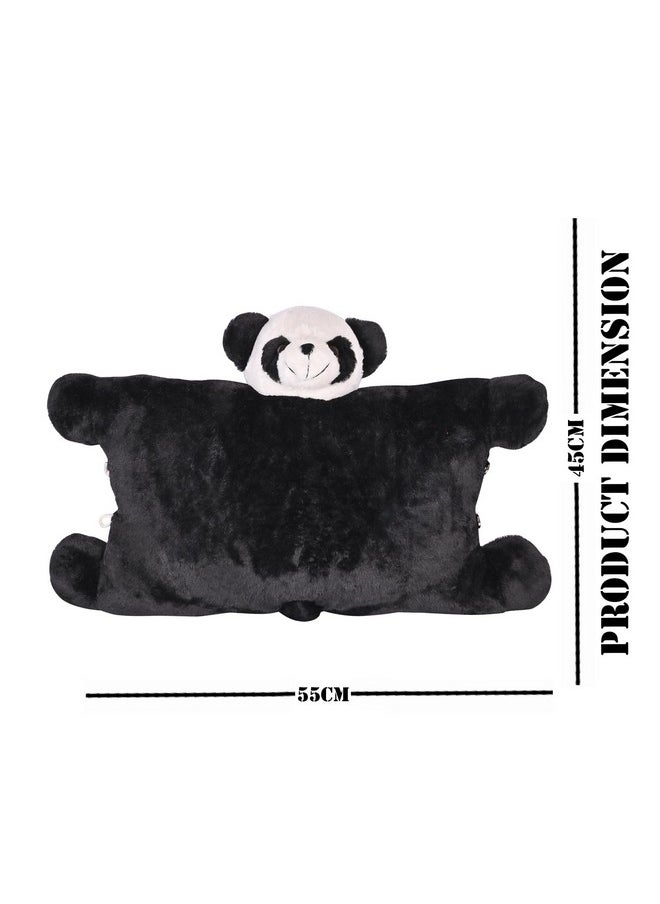 Besties BESTIES Premium Fur Panda Soft Toy Cum Pillow - Height 45 cm  - Image 4