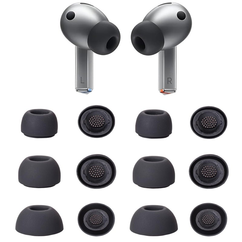 luakesa Replacement Silicone Eartips Earbuds Tips Set for Samsung Galaxy Buds 3 Pro Accessories Headphones Ear Tips,6 Pairs (3 Sizes S/M/L) (Gray) - Image 3