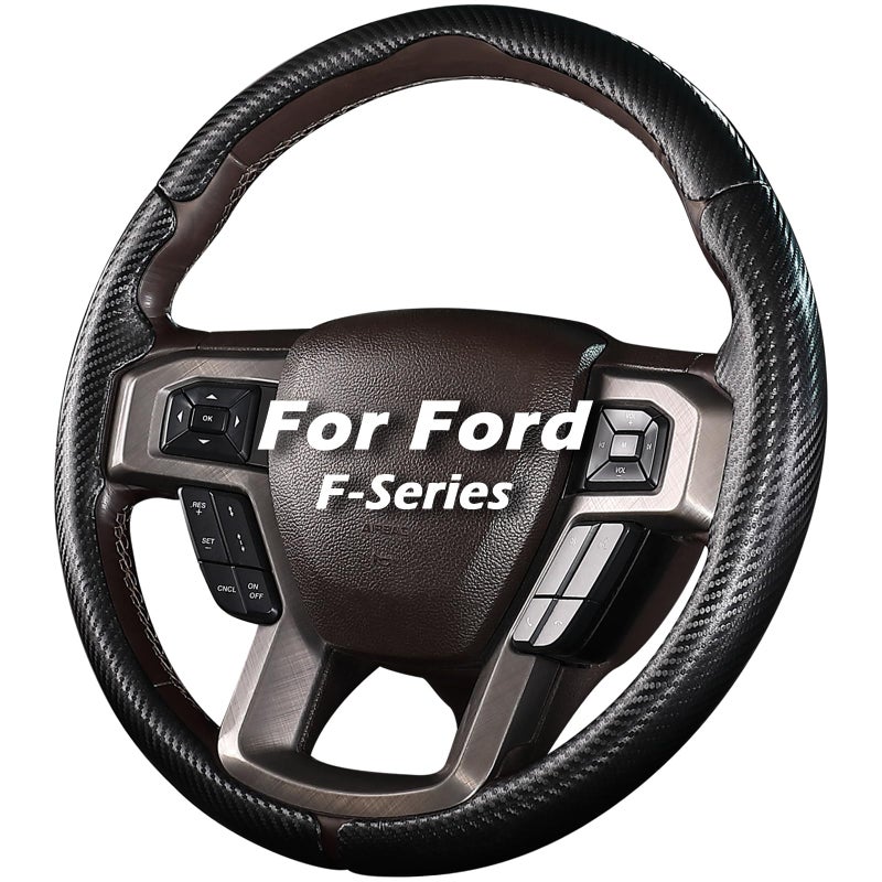 Aimato Steering Wheel Cover for Ford F150 2015-2020/F250 2017-2021/F350 2017-2021/F450 2017-2021/F550 2017-2021/Ford Expedition 2018-2021 Custom-fit Car Steering Wheel Cover for Ford Steering Wheel Protector - Image 1