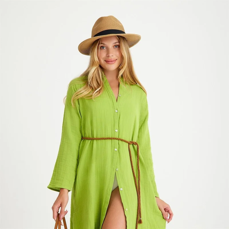 ميسبيغا Belted Button-Up Dress