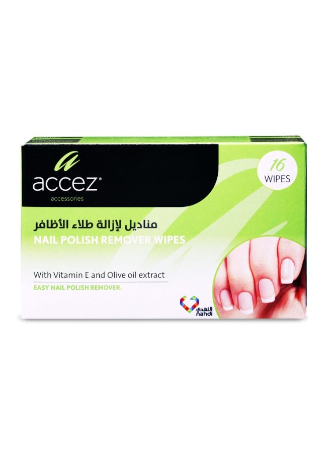أكسيز - مناديل مزيل مناكير - 16 قطعة