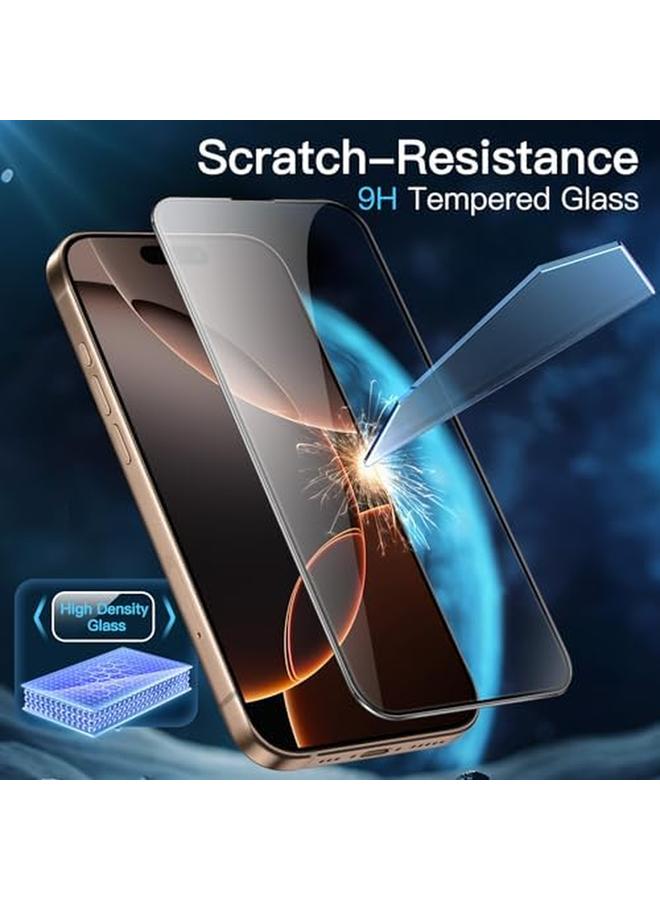 Jetech Full Coverage Screen Protector For Iphone 16 Pro Max 6.9 Inch Black Edge Tempered Glass Film With Easy Installation Tool Case Friendly Hd Clear 3 Pack - Image 5