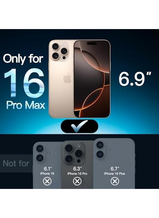 Jetech Full Coverage Screen Protector For Iphone 16 Pro Max 6.9 Inch Black Edge Tempered Glass Film With Easy Installation Tool Case Friendly Hd Clear 3 Pack - Image 2