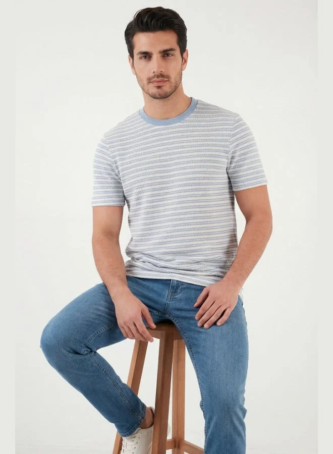 Buratti  Buratti Cotton Regular Fit Crew Neck T-Shirt Men's T-SHIRT 5904027 for Men | Best Price UAE