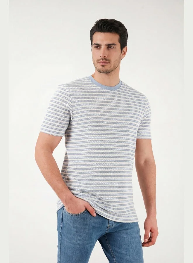 Buratti  Buratti Cotton Regular Fit Crew Neck T-Shirt Men's T-SHIRT 5904027 for Men | Best Price UAE