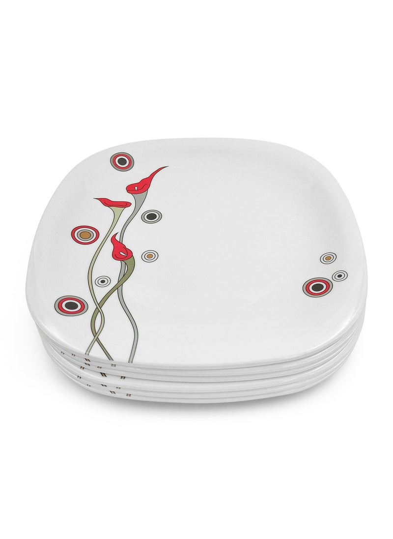 Superware Superware | Pure Melamine | Small Plate Set – Flamingo Flower 7.5” (6 nos.) | Stain Free, Glazed Finish  - Image 2