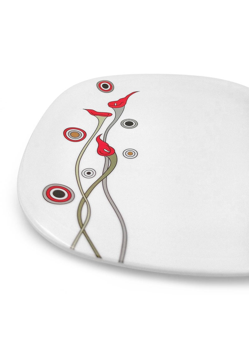 Superware Superware | Pure Melamine | Small Plate Set – Flamingo Flower 7.5” (6 nos.) | Stain Free, Glazed Finish  - Image 4