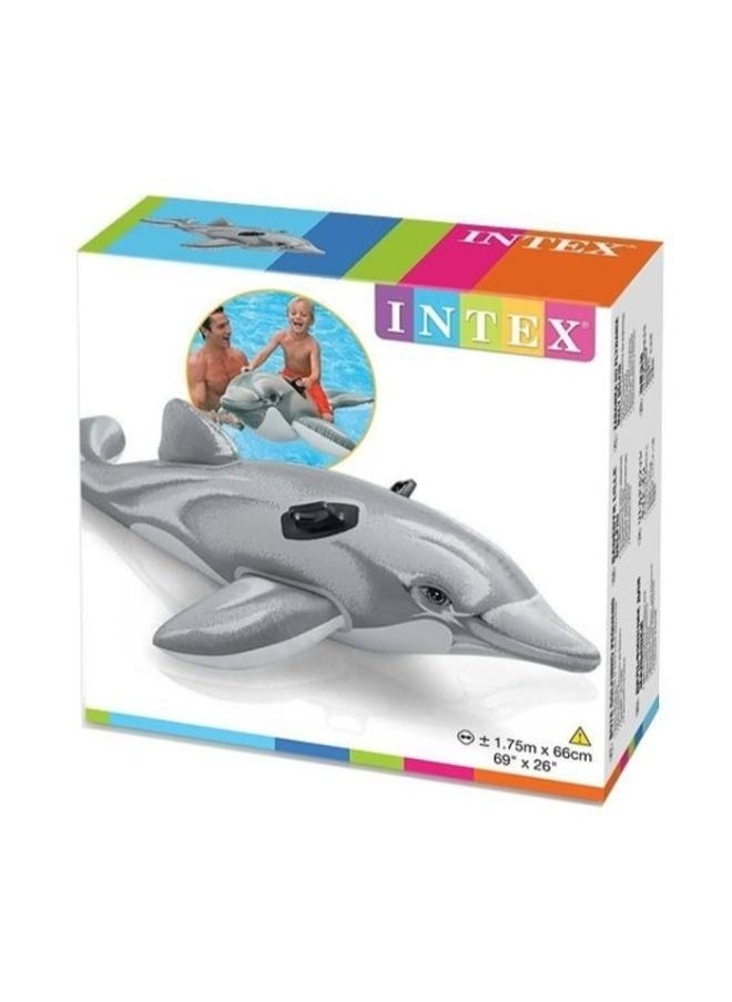 INTEX - Ride-On Dolphin Inflatable Swimming Toy-Assorted - Image 1