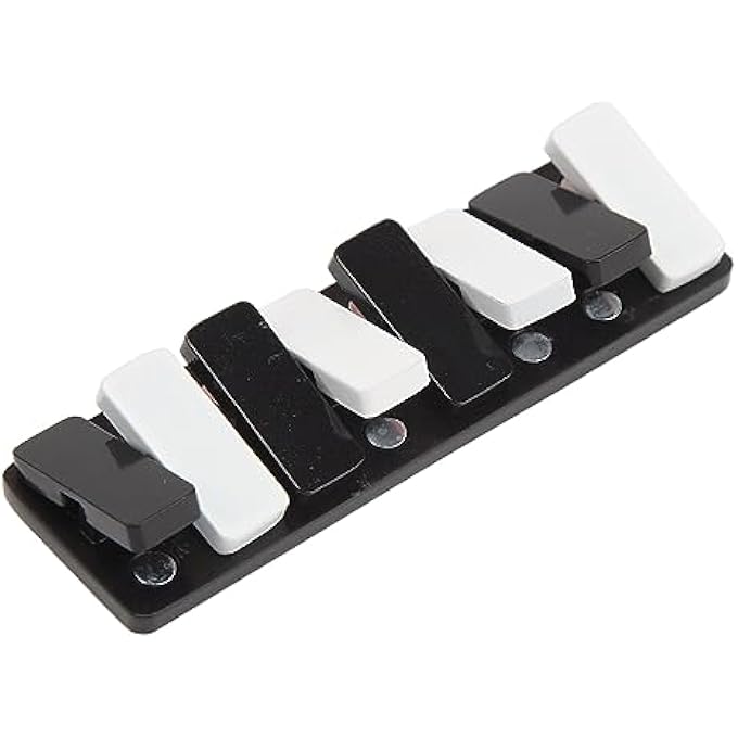 Nurnesy Piano Key Slider, Zinc Alloy Stress Relief Toy, ADHD Office Anxiety Clicker, for Office, Travel, School, Subways, Present for Loved Ones and Colleagues (Black) - Image 1