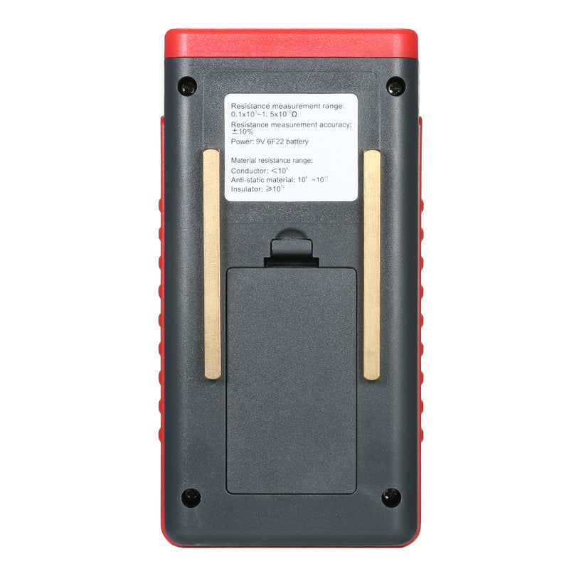 Handheld Surface Resistance Meter Anti-static Insulation Resistance Tester with LCD display Temperature Measurement and Data Holding Function - Image 3