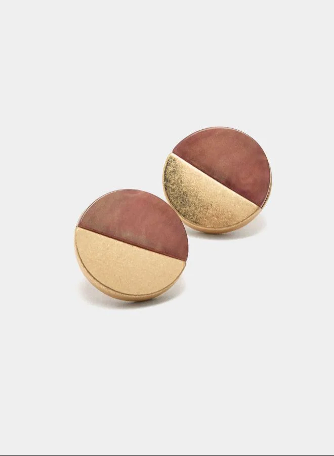 بارفوا أقراط دائرية مع راتنج