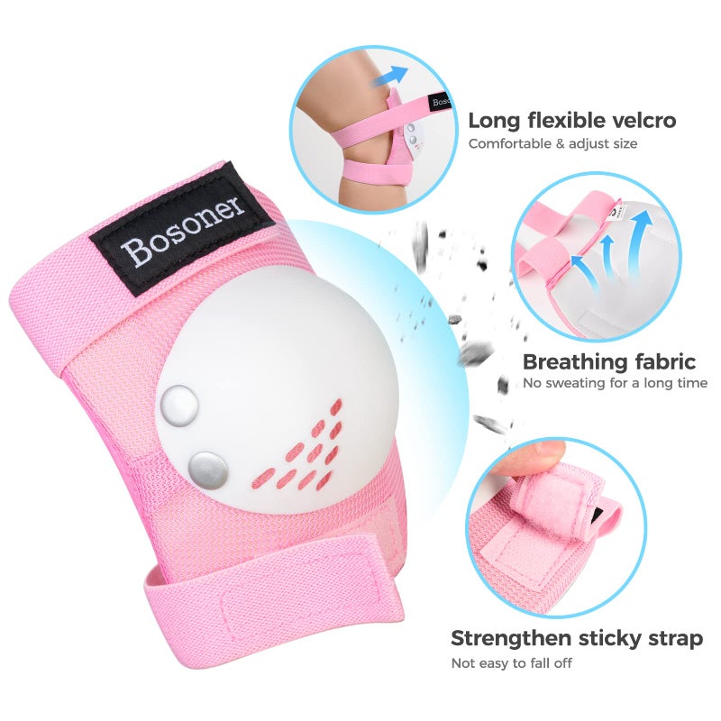 BOSONER Kids/Youth Knee Pad Elbow Pads for Roller Skates Cycling BMX Bike Skateboard Inline Rollerblading, Skating Skatings Scooter Riding Sports - Image 3