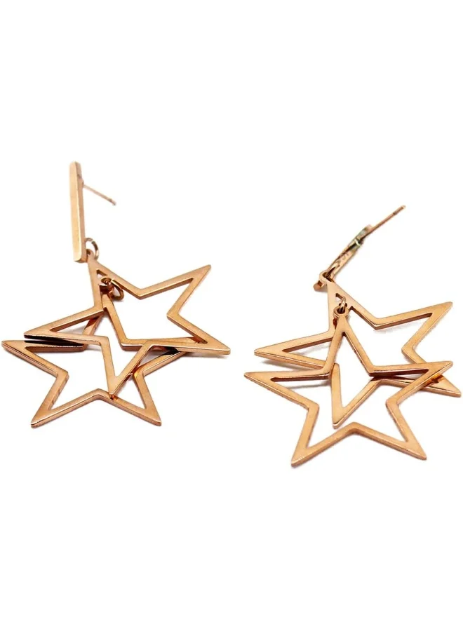 Lee Cooper Women's Stainless Steel Rose Gold Plating Earrings