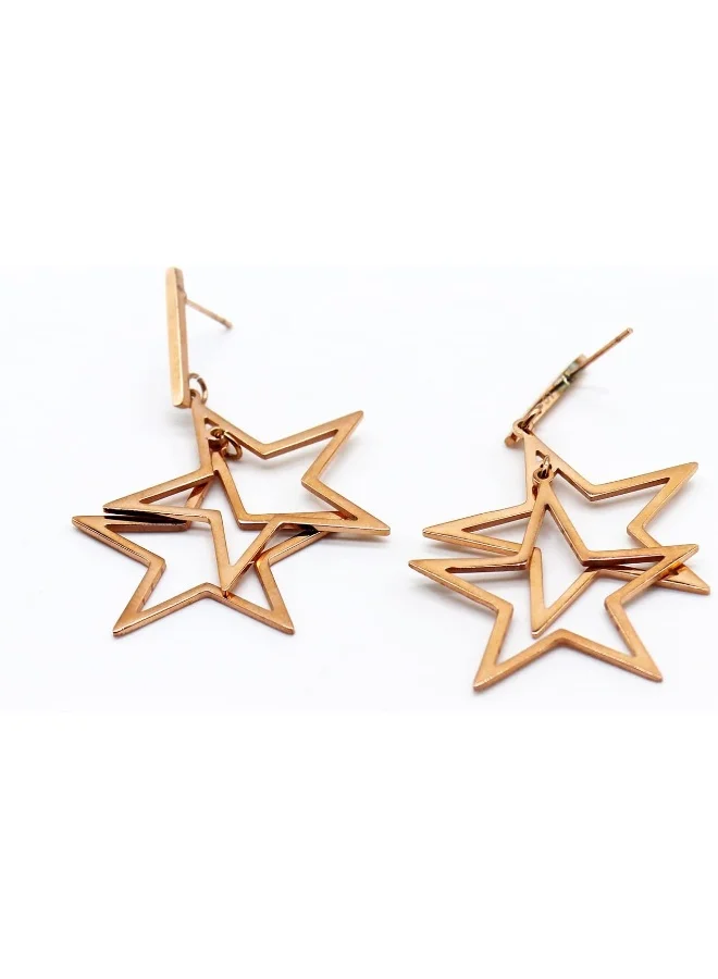 Lee Cooper Lee Cooper Women's Stainless Steel Rose Gold Plating Earrings