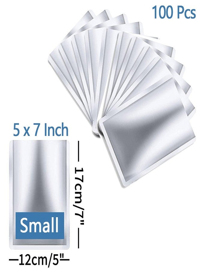 Venyat 100 Pieces 5 x 7 Inch Mylar Bags Small, 5 Mil Mylar Bags for Food Storage Coffee Beans Dry Food, Thick Sealable Mylar Bag Small Size - Image 2