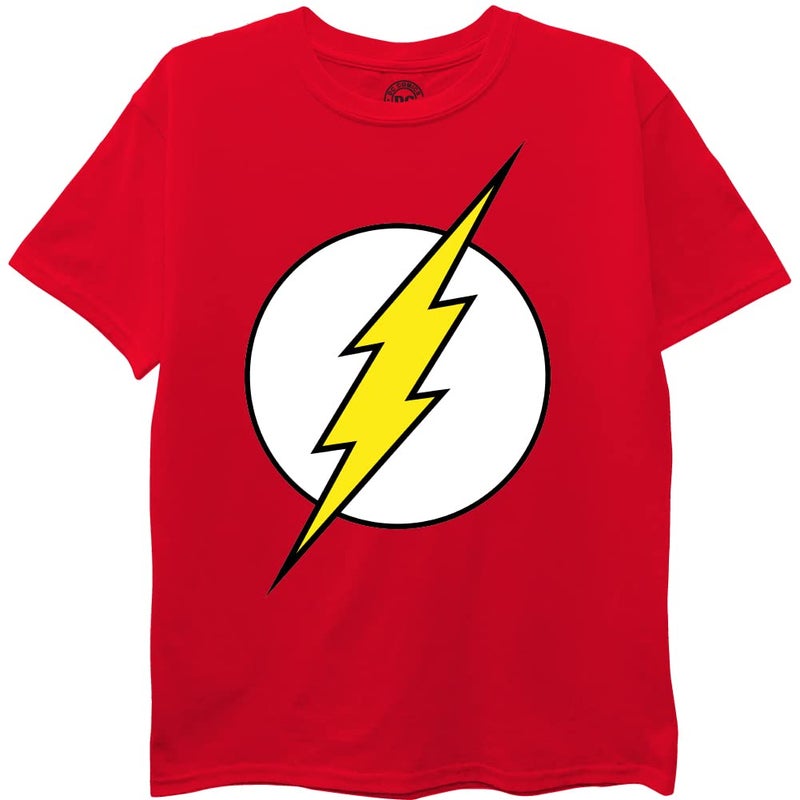 DC Comics Unisex Child Batman, Superman, The Flash 3 Pack Logo T-Shirt Bundle Set T Shirt, Black/Royal/Red, 8 US - Image 4