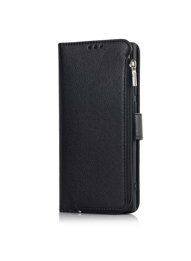 S-TOP Case For Samsung Galaxy S22 Ultra 5G Microfiber Zipper Horizontal Flip Leather Case - Image 2