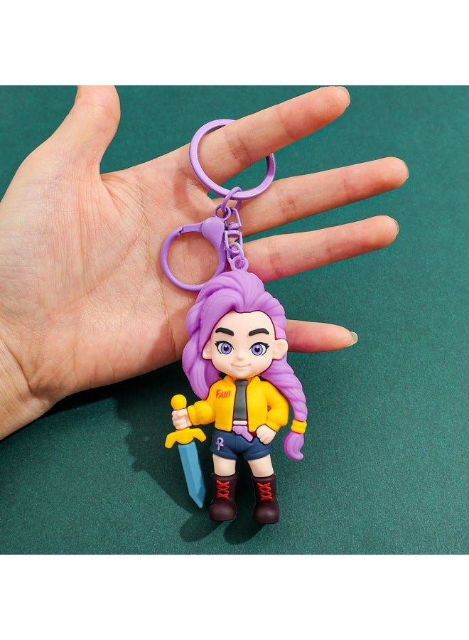New cross-border KPOP Demon Hunters Plush Derpy keychain pendant from South Korea