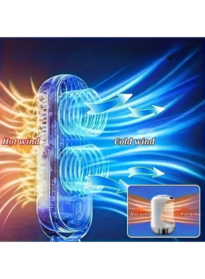 مروحة بلو المحمولة USB بمحركين مزدوجين 5 سرعات 720 دورة قابلة لإعادة الشحن للمكتب والسفر والتخييم - Image 3