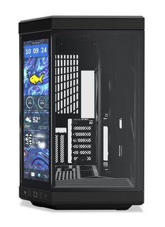 HYTE Y70 Touch Infinite Gaming Case (Black Edition) - Modern Aesthetic Dual Chamber Panoramic Tempered Glass Mid-Tower ATX Computer Gaming Case with 14.5" Integrated Touchscreen & PCIE 4.0 Riser Cable  - Image 2