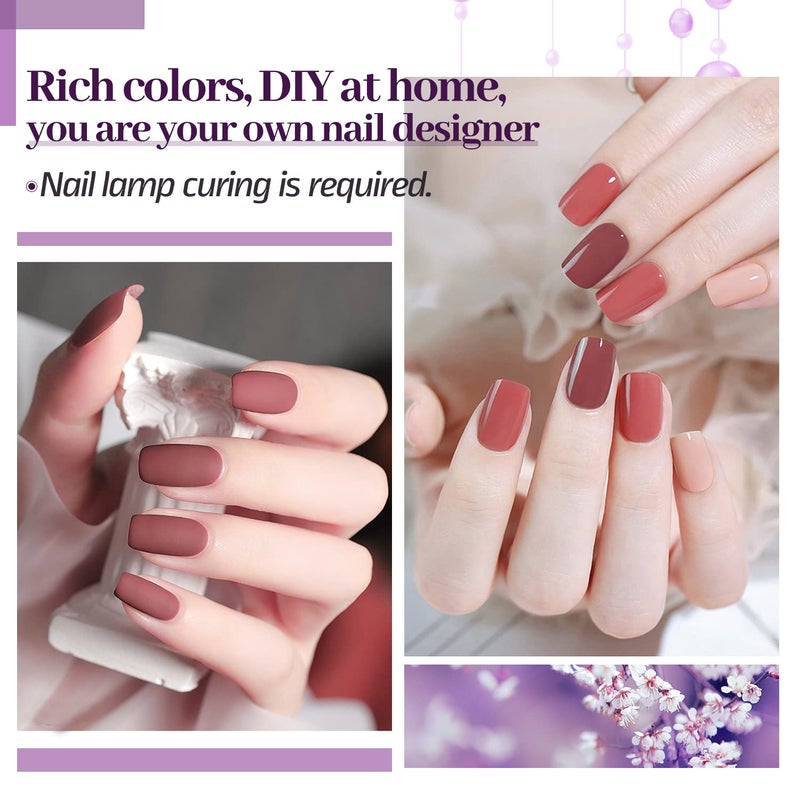 JODSONE 32+4 Pcs Gel Nail Polish Kit Soak Off Gel Polish Set Glitter Gel Nail Kit Nail Art Salon DIY at Home Manicure Kit - Image 4