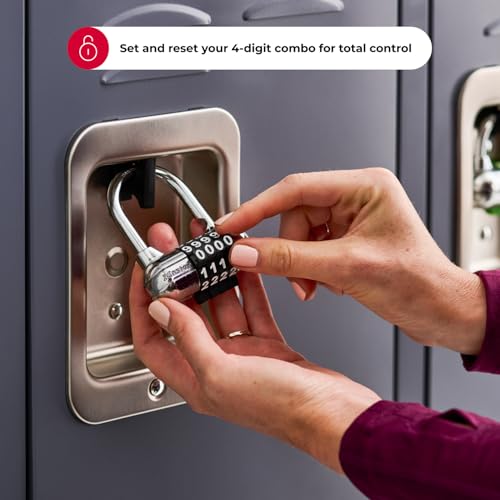 Master Lock Set Your Own Combination Padlock, Gym Locker Locks with Code for Securing Indoor Valuables, Color May Vary, ‎1523D - Image 2