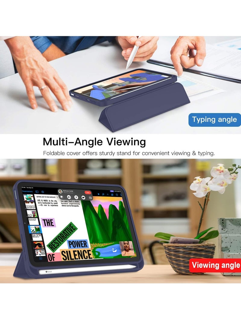 MIGOFAST New iPad Mini 6 Case 8.3 Inch 2021 6th Gen with Pencil Holder Trifold Stand Smart Case with Soft TPU Back Auto Wake Sleep - Image 5