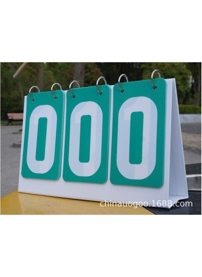 Generic Competition Scoreboard Activity Flip Card Red Yellow Blue Green Gray Scoring Early Education Color Number Card-Specifications:Three-digit Plastic  - Image 1