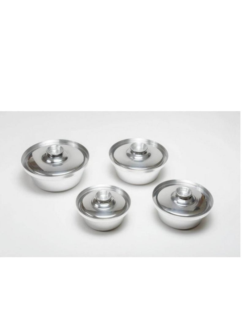 Generic Sina Aluminum Pots Set Conical Consisting of 4 Pots Egyptian Industry Size 16cm / 18cm / 20cm / 22cm  - Image 4