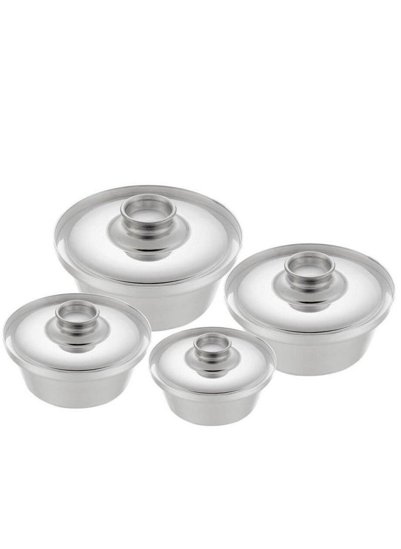 Generic Sina Aluminum Pots Set Conical Consisting of 4 Pots Egyptian Industry Size 16cm / 18cm / 20cm / 22cm  - Image 2