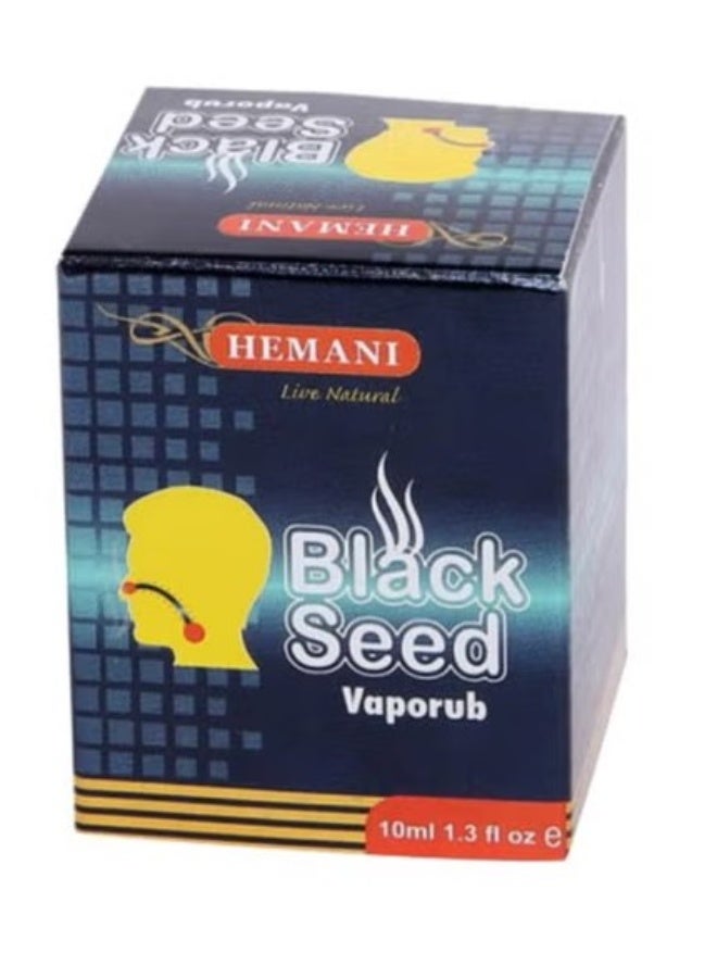 Hemani Black Seed Vaporub 10ML | Herbal Relief Balm for Cold, Cough & Nasal Congestion - Image 1