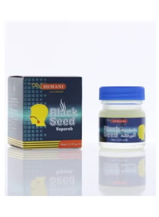 Hemani Black Seed Vaporub 10ML | Herbal Relief Balm for Cold, Cough & Nasal Congestion - Image 2