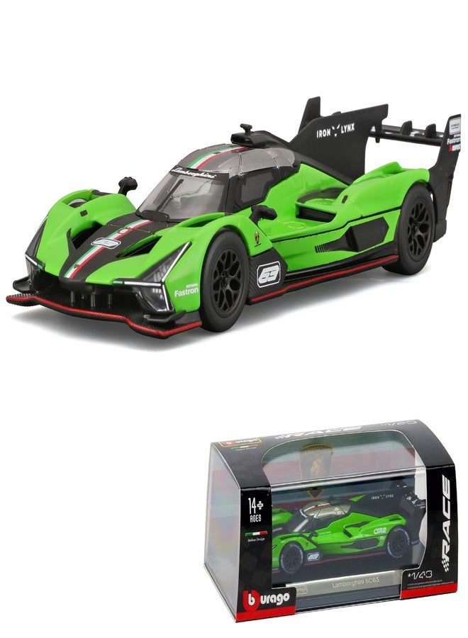 Bburago Lamborghini SC63 LMH #63 Racing Collection 1/43 | 24h of Le Mans - Image 1