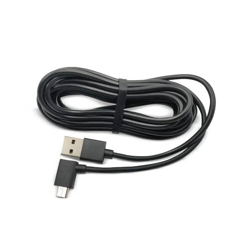 STELA DashCam Power Cord USB Charging Power Cable Micro USB to USB-A Extra Long 3.5 Meter for Car Dash Camera Mirror Camera 90 Degree Angle Micro USB Cable - Image 1