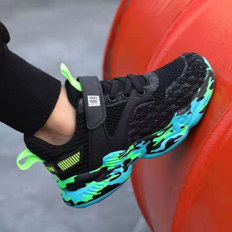 Children'S Shoes, Boys' Sports Shoes, Spring And Autum New Styles, Medium And Large Kidsren'S Boys' Mesh Breathable Primary School Students' Casual Shoes - Image 3